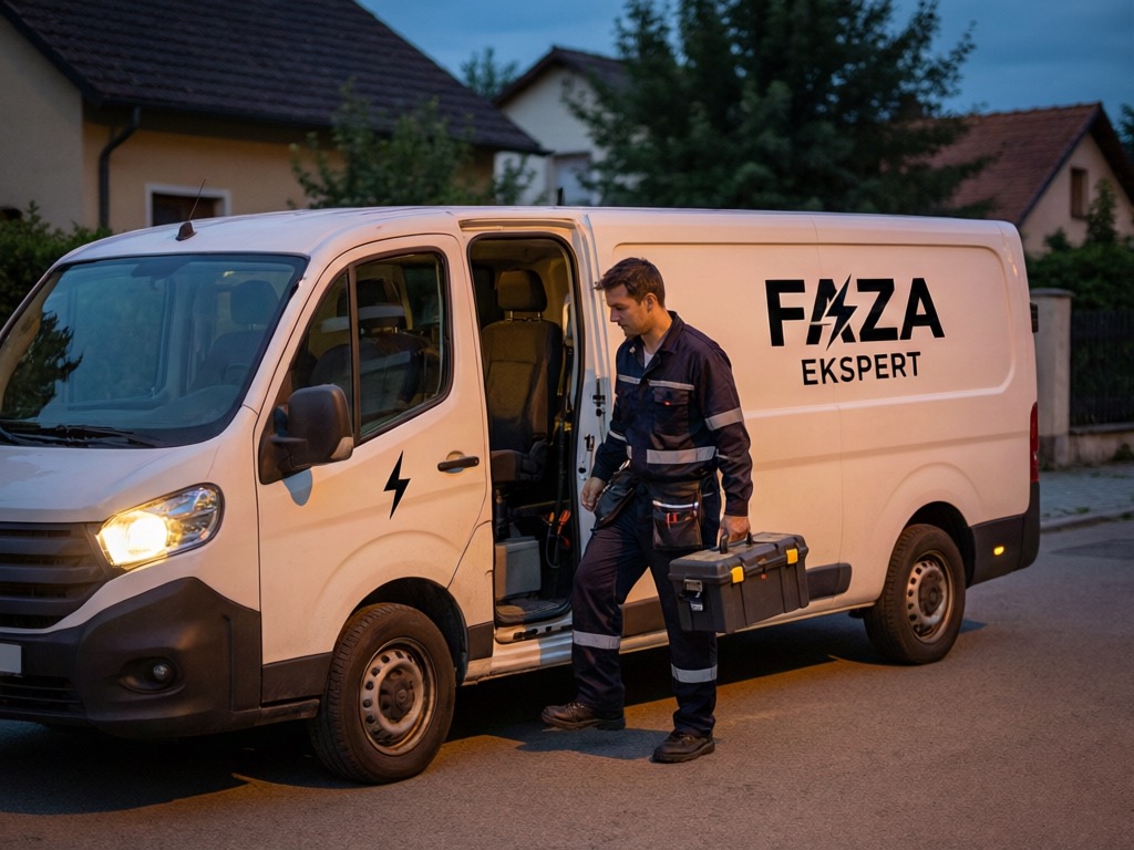 Pogotowie elektryczne 24/7 Trójmiasto - elektryk podczas awaryjnej interwencji